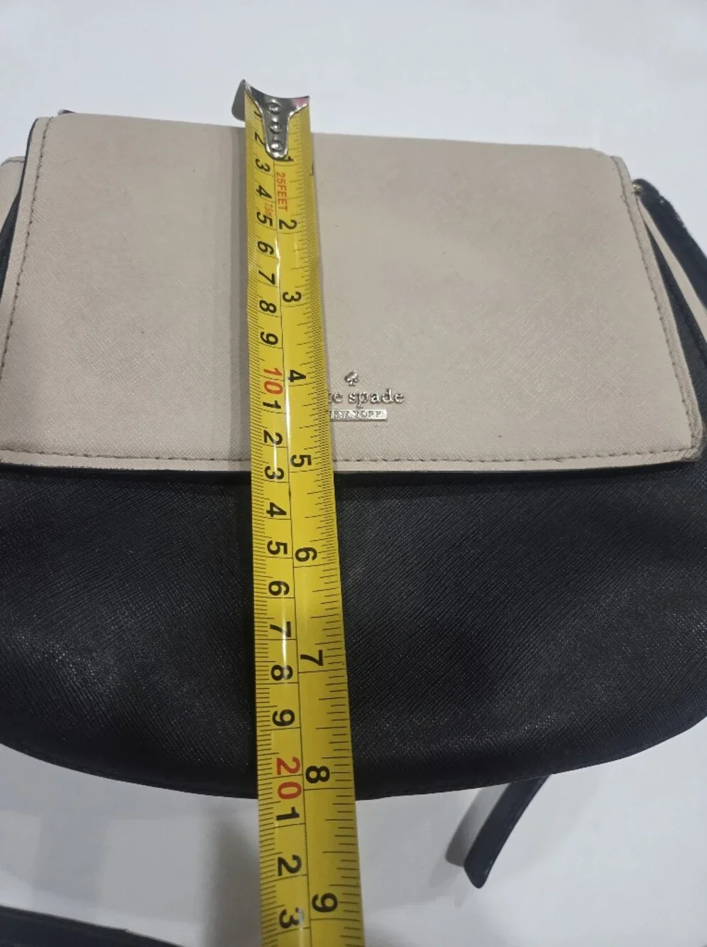 Kate Spade Two-Tone Leather Crossbody Bag - Black & Rose Cream